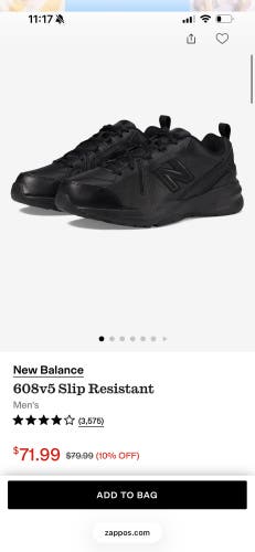 Black Men's Size M 14.0 Adult New Balance (model id. MX608V3B)