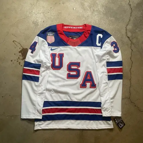Auston Matthews #34 2026 Olympics Team USA White Jersey – Size M
