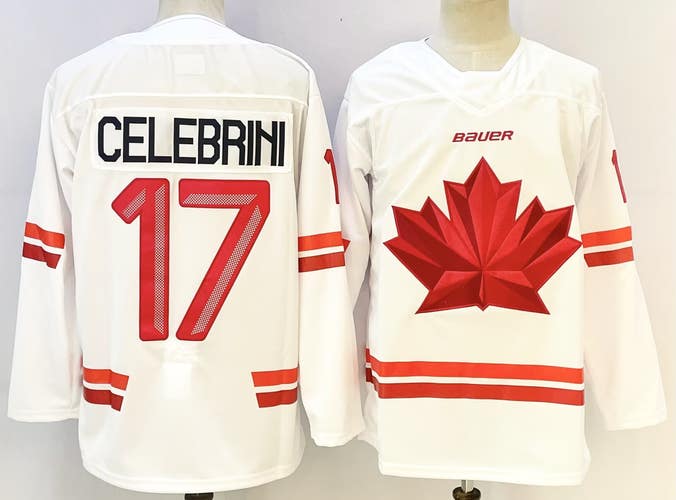 Macklin Celebrini #17 Team Canada 2026 Olympic White Hockey Jersey - Bauer