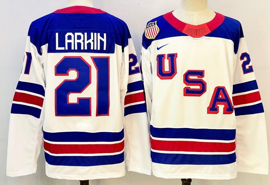 Dylan Larkin #21 Team USA 2026 Olympic White Hockey Jersey - Nike - Size Medium