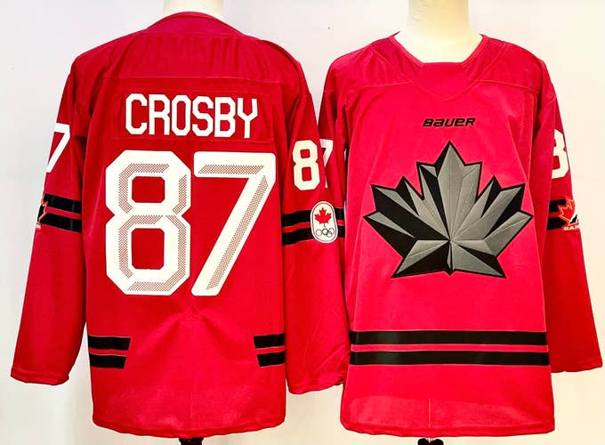 Sidney Crosby #87 Team Canada 2026 Olympic Jersey - Red - Size Medium