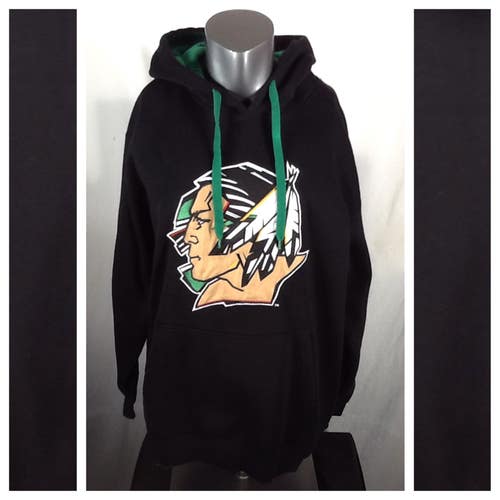 Vtg North Dakota Fighting Sioux Hoodie (2XL/XXL) Hockey Sweatshirt E5 Mint Logo