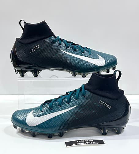 Size 13 Nike Vapor Untouchable Pro 3 Football Cleats Eagles Green AO3021-003