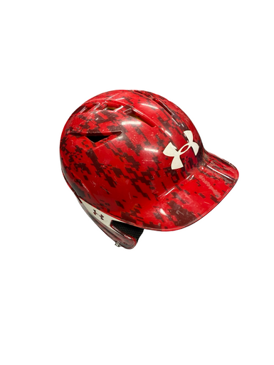 Used Under Armour BASEBALL HELMET Batting Helmet No Mask Red MD 11682-S000127730