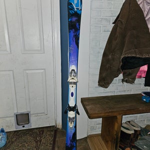Women's 2016 K2 153 cm All Mountain Pure Skis With Bindings Max Din 10 (Used)