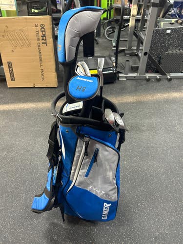 Used Top Flite GAMER Mens Package Set RH Black And Carolina Blue 7 Piece 11337-S000479491