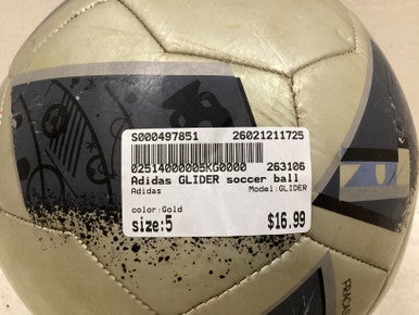 Used Adidas GLIDER All Size Soccer Ball Gold 5 11725-S000497851