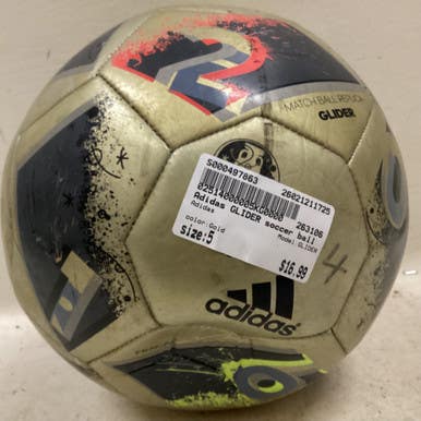 Used Adidas GLIDER All Size Soccer Ball Gold 5 11725-S000497860