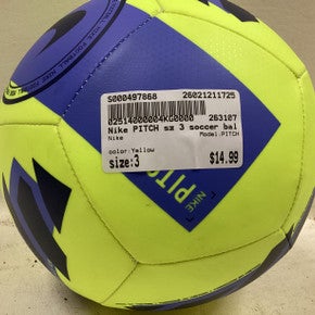 Used Nike PITCH All Size Soccer Ball Yellow 3 11725-S000497868