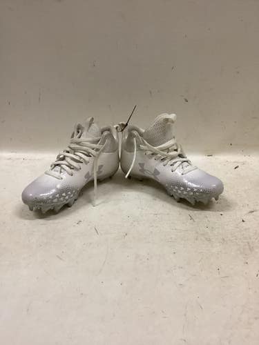 Used Under Armour LAX Cleats Boys White Junior 02 11725-S000498058