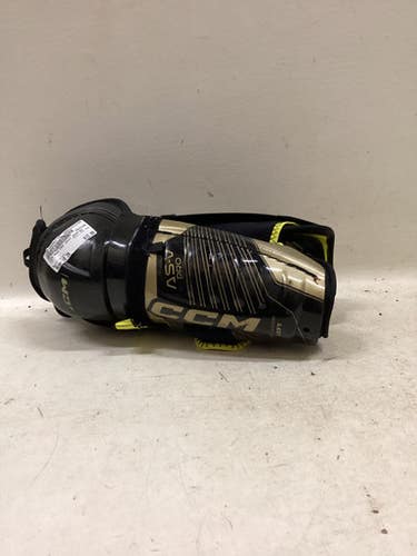 Used CCM ASV PRO Junior Shin Guards Black 10" 11725-S000498067