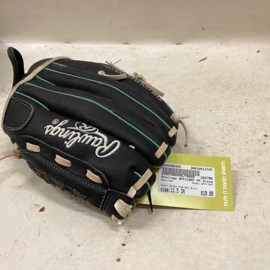 Used Rawlings WFP115MT BB/SB Glove RH Throw Black And Sky Blue 11 1/2" 11725-S000496355