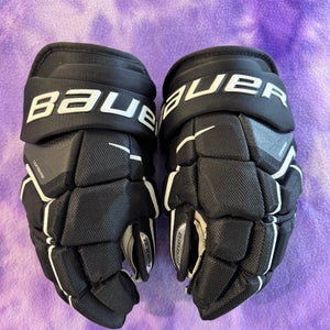Black Senior Bauer Supreme Ultrasonic Gloves 15" (Used)
