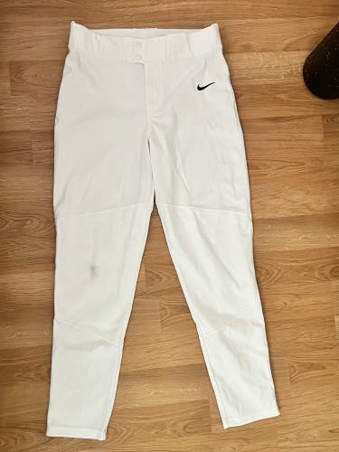 White Men's Medium Nike Game Pants (Used)