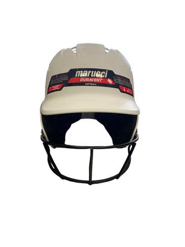 Used Marucci DURAVENT Batting Helmet w/Mask White LG 11859-S000028456