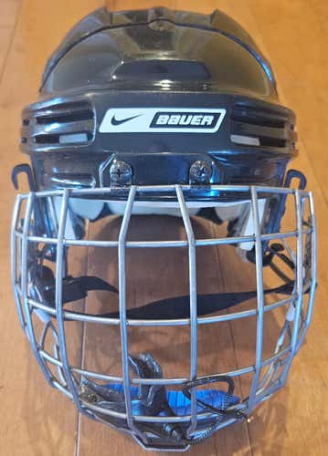 Nike Bauer NBH4500M Medium Hockey Helmet + Bauer True Vision II FM4500M Mask (Used)