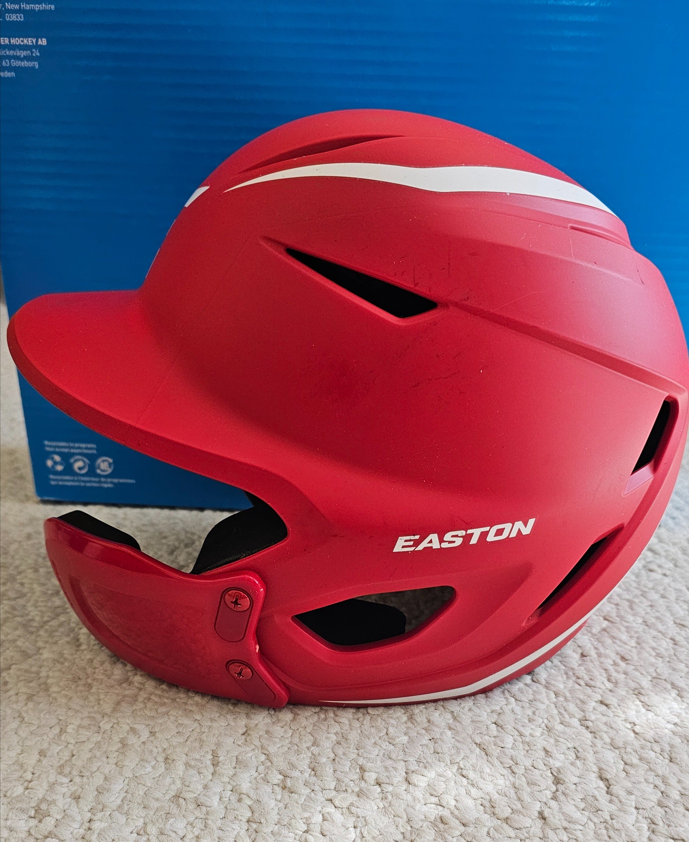 Casque De Frappe De Baseball Marucci Durashield Senior - Taille Large (7 1/8-7 1/2) - Visière Ouverte, Rouge Mat - Neuf