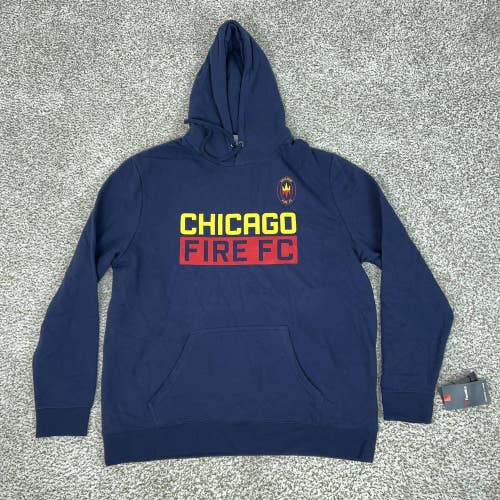 Chicago Fire FC Sweatshirt Mens 3XL Blue MLS Soccer Fanatics Hoodie Fleece Sport
