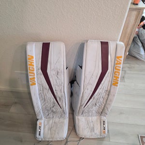 Adam Scheel (Chicago Wolves) 35" Vaughn SLR3 Pro Stock Goalie Leg Pads Pro Stock (Used)