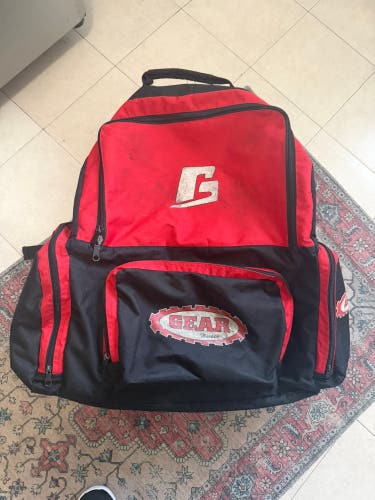 Vintage GEAR Hockey Backpack ice roller builtrite mission easton