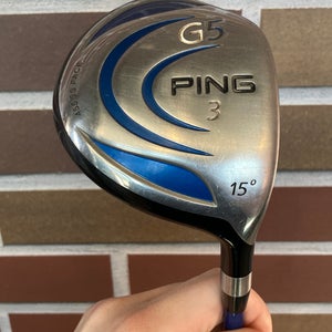 Used Men's Ping G5 Right Handed 3 Wood | Senior Flex | Pro Launch Blue Graphite Shaft