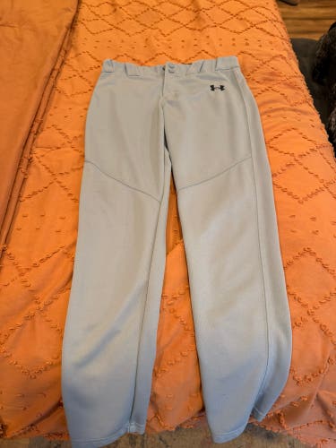 Gray Men's Large Youth Under Armour Game Pants (Used)