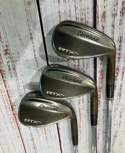 Men's Cleveland RTX 4 Tour Satin Wedge Set 50, 58 Degree I X-Stiff Steel Shaft