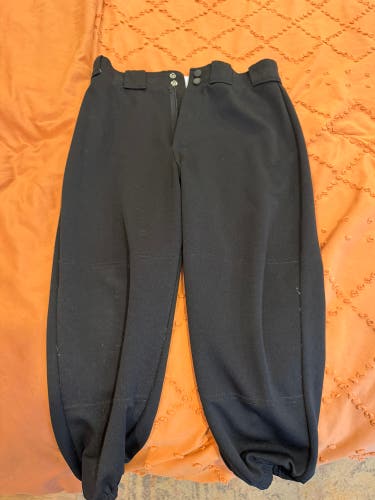 Black Men's Large Youth Rawlings Game Pants (Used)