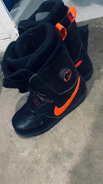 Rare Nike Vapen BOA Snowboard Boots - Black/Orange (Infrared) - Size 11.5