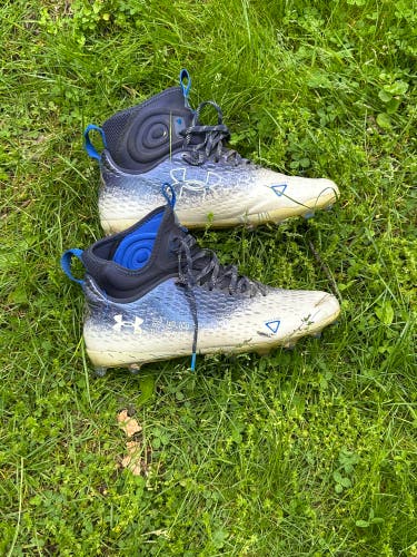 Men's Size M 11.0 (W 12.0) Under Armour Spotlight MC High Top Molded Cleats (Used)