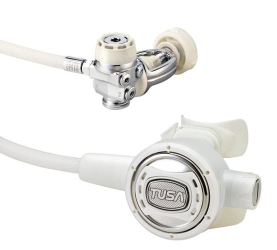 Tusa White RS-609 Yoke Regulator Set Scuba Diving 1st 2nd Stage R-600 & S-0009