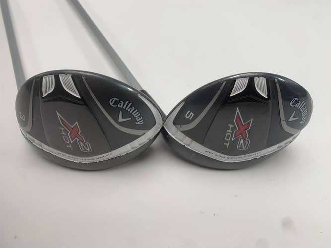 Callaway X2 Hot 3 & 5 Fairway Wood Set 15* 18* Aldila Ladies Graphite Womens RH