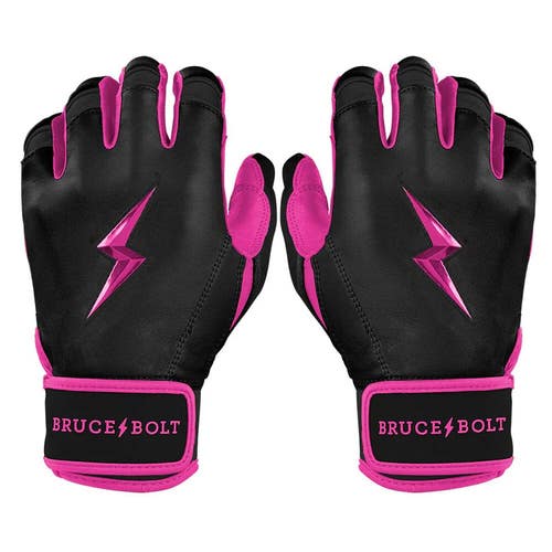 Bruce Bolt Bear Series Short Cuff Batting Gloves (Small) - Hot Pink (New)