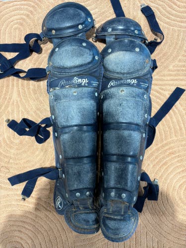 Blue Rawlings 16DCW Catcher's Leg Guards | 15.5" (Used)