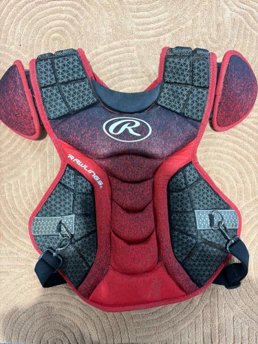 Red Adult Rawlings CPVELI Catcher's Chest Protector | 16.5" (Used)