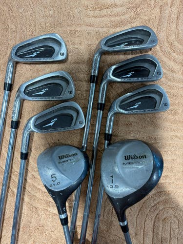 Men's Wilson MBT-45 Clubs (Set: Driver, 5W, 4-8 Irons, PW) LH | Wilson Men's Flex Shafts (Used)
