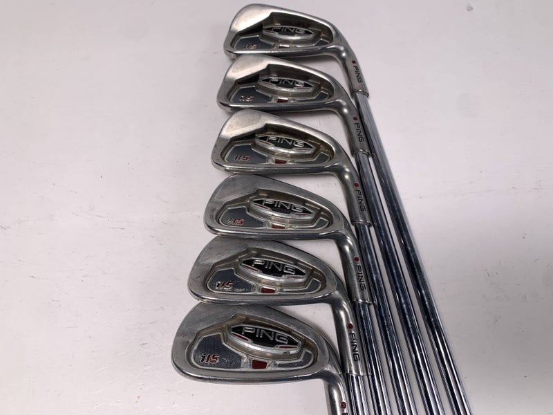 Ping i15 Iron Set 4-PW Maroon Dot 5* Up Dynamic Gold S300 Stiff Mens RH- no 7i