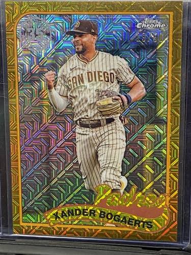 Xander Bogaerts Padres 2023 Topps Chrome Gold Wave Refractor #25/50 #23BC-40