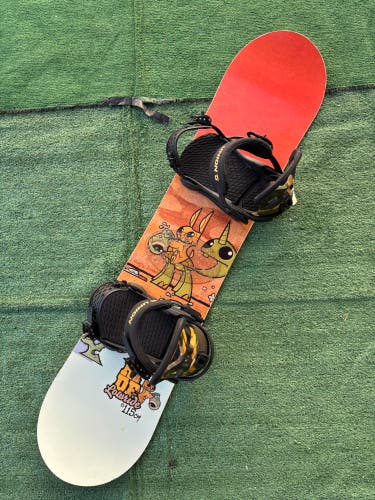 Kid's Ride Lowride 115cm Snowboard | Union Cadet Pro Youth Medium Bindings