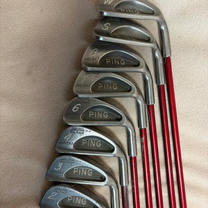 Men's Ping Karsten I Right Handed Iron Set Regular Flex 9 Pieces Graphite/Steel Shaft (Used)