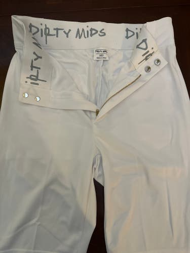 White Dirty Mid Baseball Pants (Used)