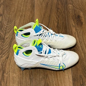 Nike Huarache 9 Elite Mid LAX SE Blue And Volt Men's Size 12.5 FV6149-100 NEW