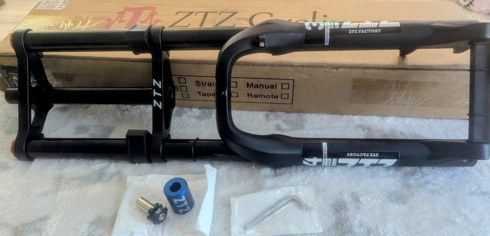 ZTZ 20 X 4" Fat Tire Air Suspension Fork 180mm Travel 135m Spacing Hub US SELLER