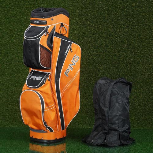 Ping Traverse Cart Bag 14-Way Golf Bag, Orange / Black ~ Minty!!