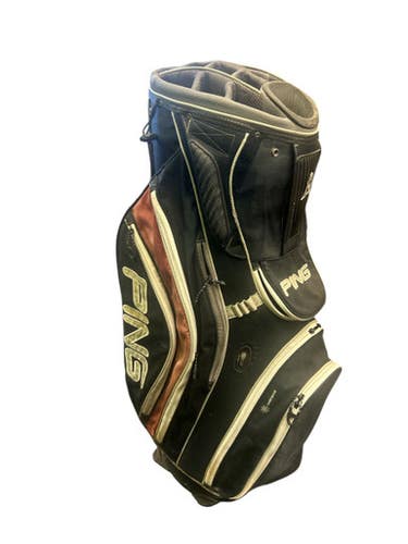 Used Ping BLACK/RED Mens Stand Bag Black And Red 11862-S000092873
