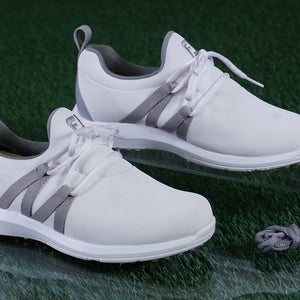 FootJoy Leisure Golf Shoes Womens 6W Spikeless, White / Gray ~ Slip-On 92917