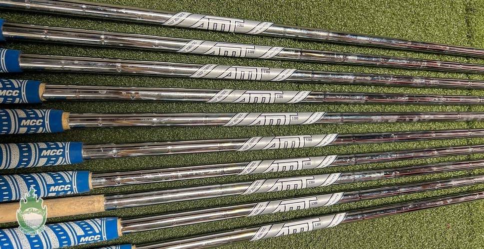True Temper AMT Tour White S300 4-PW/GW/SW/LW Stiff Flex Steel Iron Set Shafts