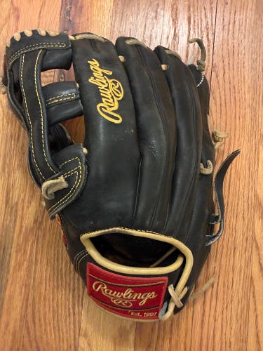 Black Rawlings Select Professional LH Baseball Glove 12.5" (Used)