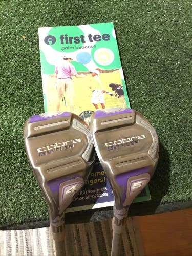 Cobra Left Handed Ladies Baffler XL Hybrids Set 4H & 5H 50g Graphite Needs Grips