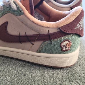 Zion Williamson x Air Jordan 1 Retro Low OG 'Voodoo' Brown Unisex Size M 10.0 (W 11.0) Adult (Used)